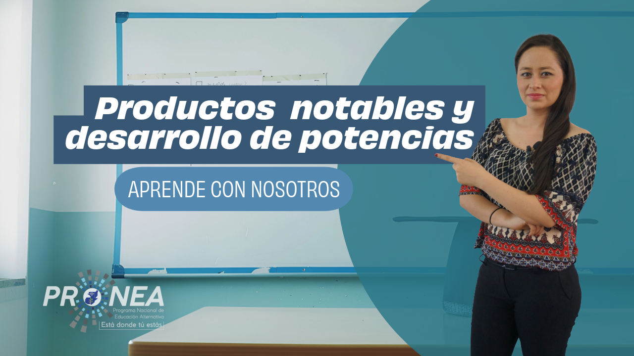 Miniatura de video con el titulo "Productos notables y desarrollo de potencias"