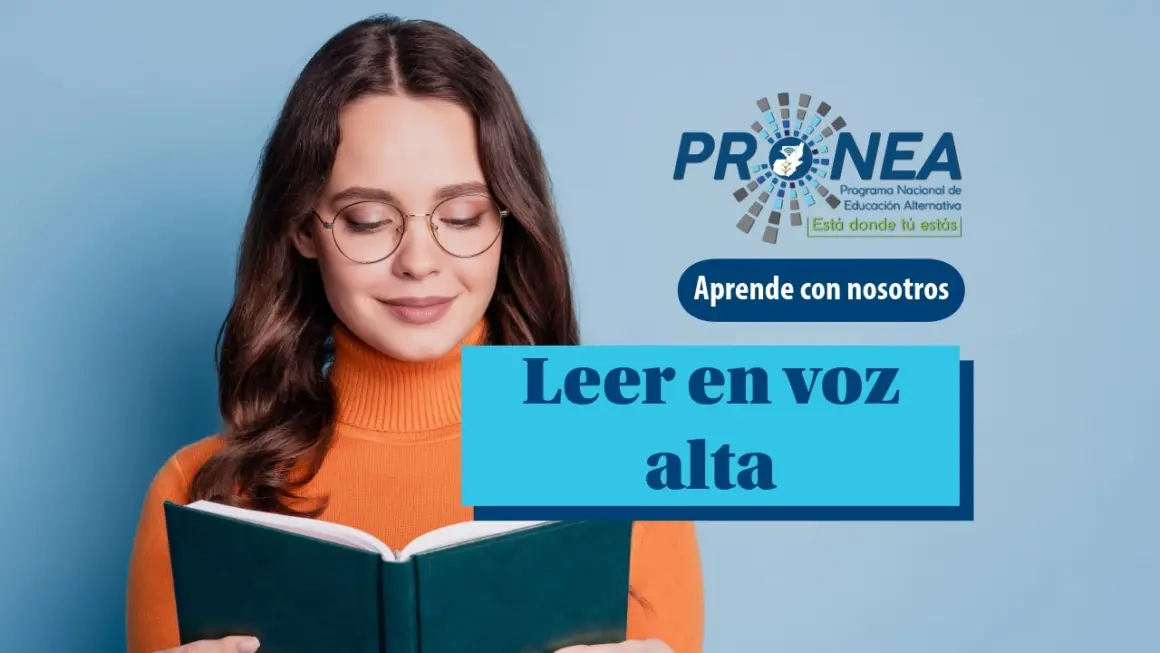 Leer en voz alta-1 Una chica está concentrada leyendo un libro. Se presenta el tema "Leer en voz alta". Se lee "Aprende con nosotros", del Programa Nacional de Educación Alternativa (Pronea).